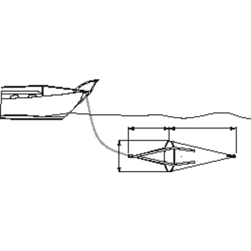 PLASTIMO TREIBANKER Blau, 120cm lang, 60cm Durchme