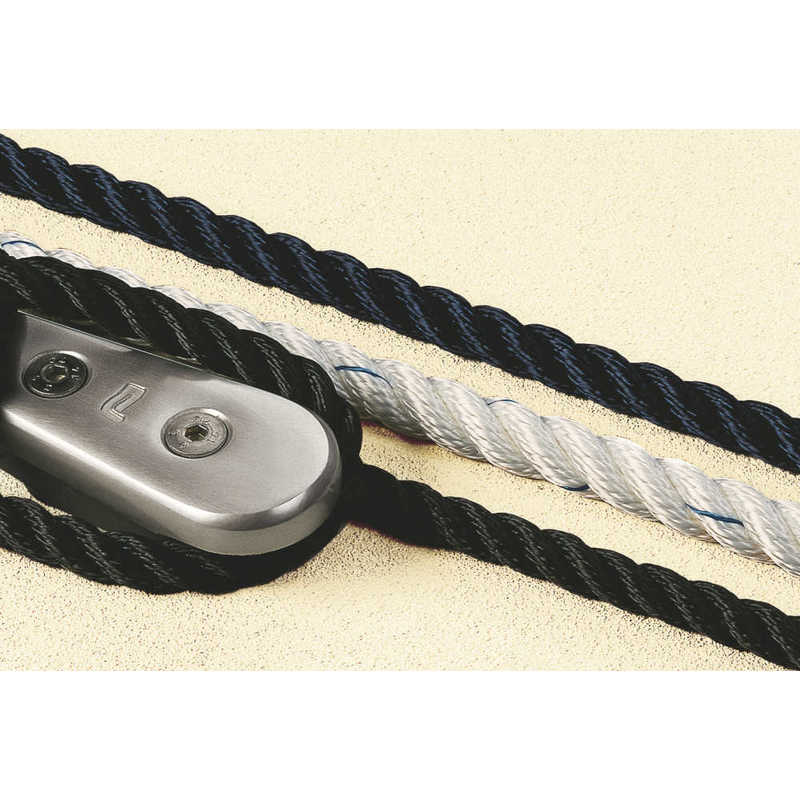 PLASTIMO XM POLYESTERLEINE 3-SCHAFT WEISS D 24 MM
