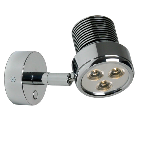 Prebit LED-Anbauleuchte R2, chrom-glanz, warmweiß,