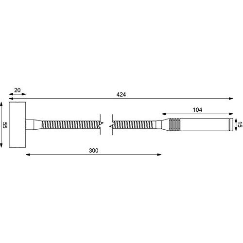 Prebit LED-Flexleuchte 07, 300mm, gold-glanz/Leder
