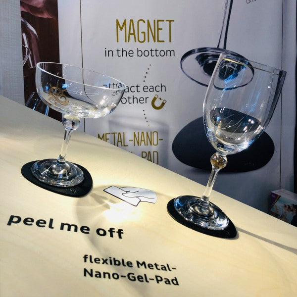 silwy - Metall-Nano-Gel-Pads (freie Form) mit Leder-Coating