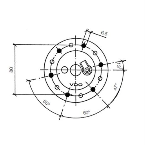 VDO Metall Robust Ø80mm Tauchrohr - 716mm