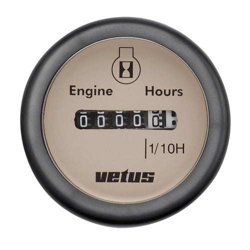 Vetus Betriebsstundenzähler, creme, 12/24 Volt