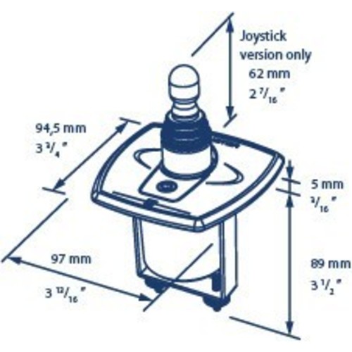 Vetus Bugschraubenpanel mit Joystick 12/24V
