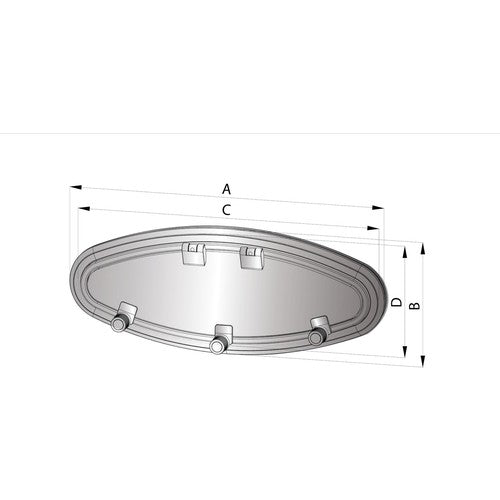 Vetus Bullauge PX45, Aluminium, Kategorie A3