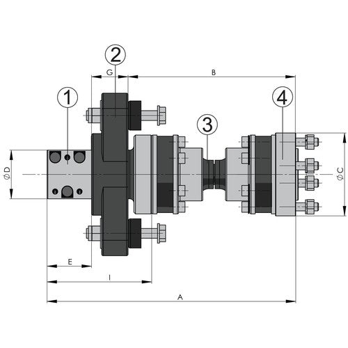 Vetus Gelenkwelle Typ 4 mit Drucklager
