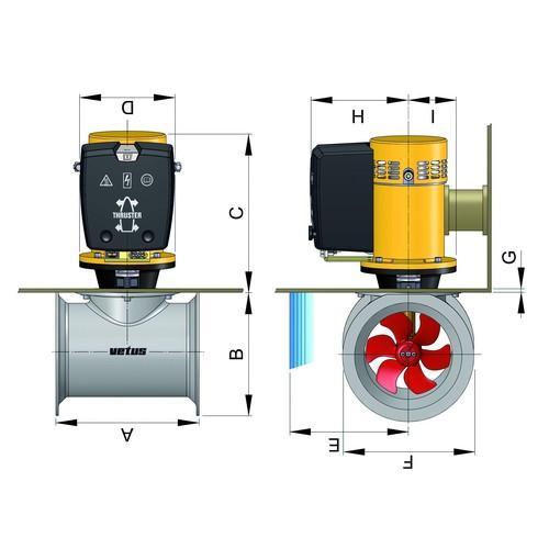 Vetus GFK Heckschrauben-Montagesatz Ø 110 bis 400 mm