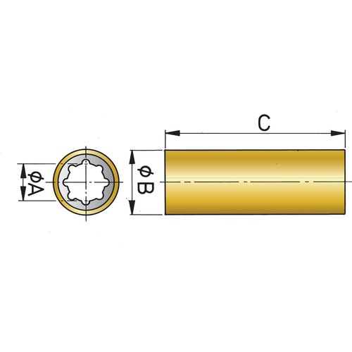 Vetus Gummilager mit Messingmantel 35mm