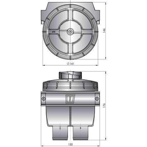 Vetus Kühlwasserfilter Typ 470 - 31,8 mm