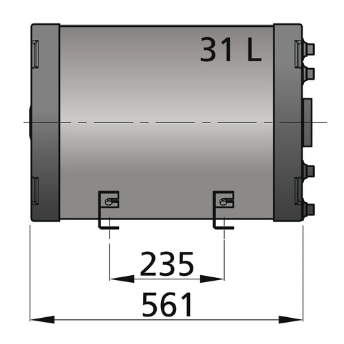 Vetus Warmwasserboiler 31 Ltr. doppelwandig