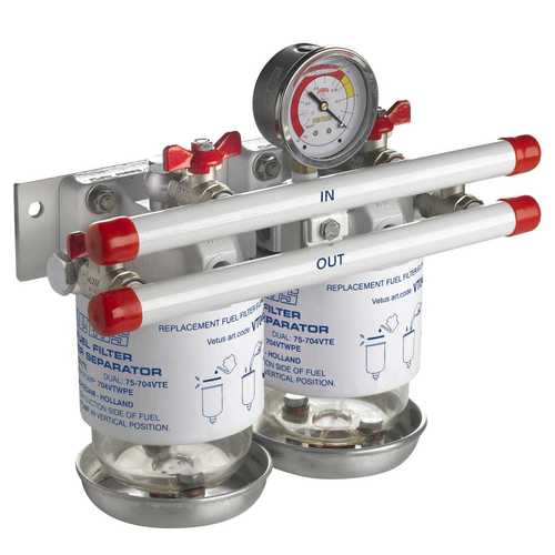 Vetus Wasserabscheider/Grobfilter, doppelt