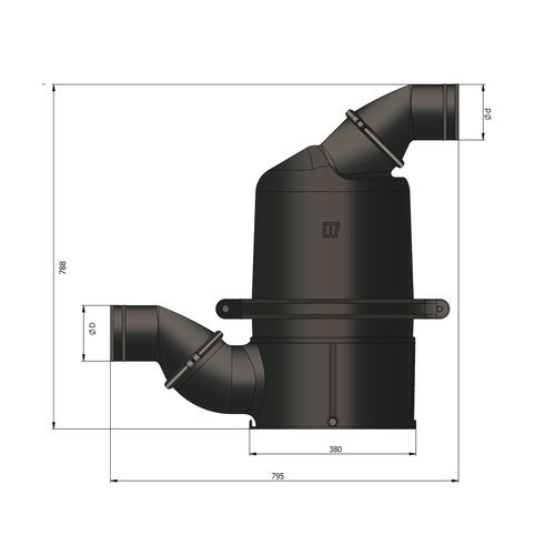 Vetus Wassersammler HPW Schlauchinnendurchmesser 102 bis 152 mm