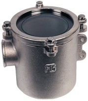 Allpa Nickel-Besch. Bronze Kühlwasserfilter (Robust) Mit Niro 316 Sieb, 1-1/4", H=178mm, 12500l/Std