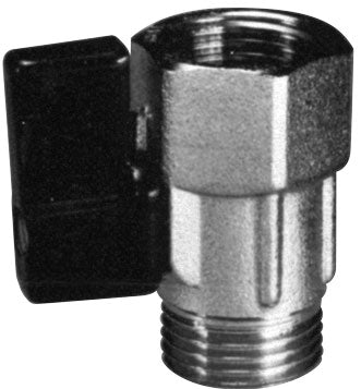 Allpa Messing-Verchromt Mini-Kugelhahn, 1/2", Innen- & Außengewinde