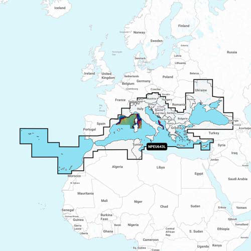 Navionics MSD/Platinum+ Large NPEU643L Mittelmeer & Schwarzes Meer