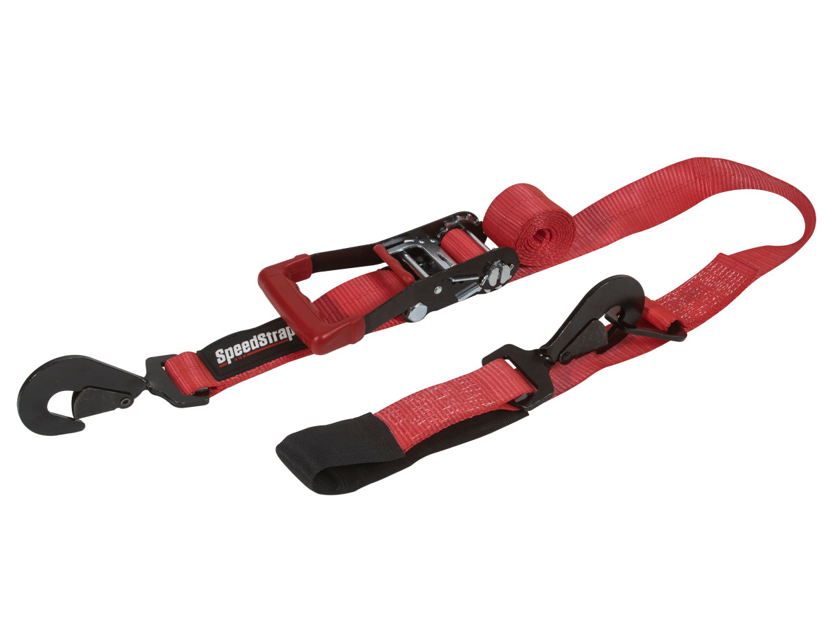 Speedstrap 50 mm Spannband mit Haken und Schlaufe, 300 cm, rot