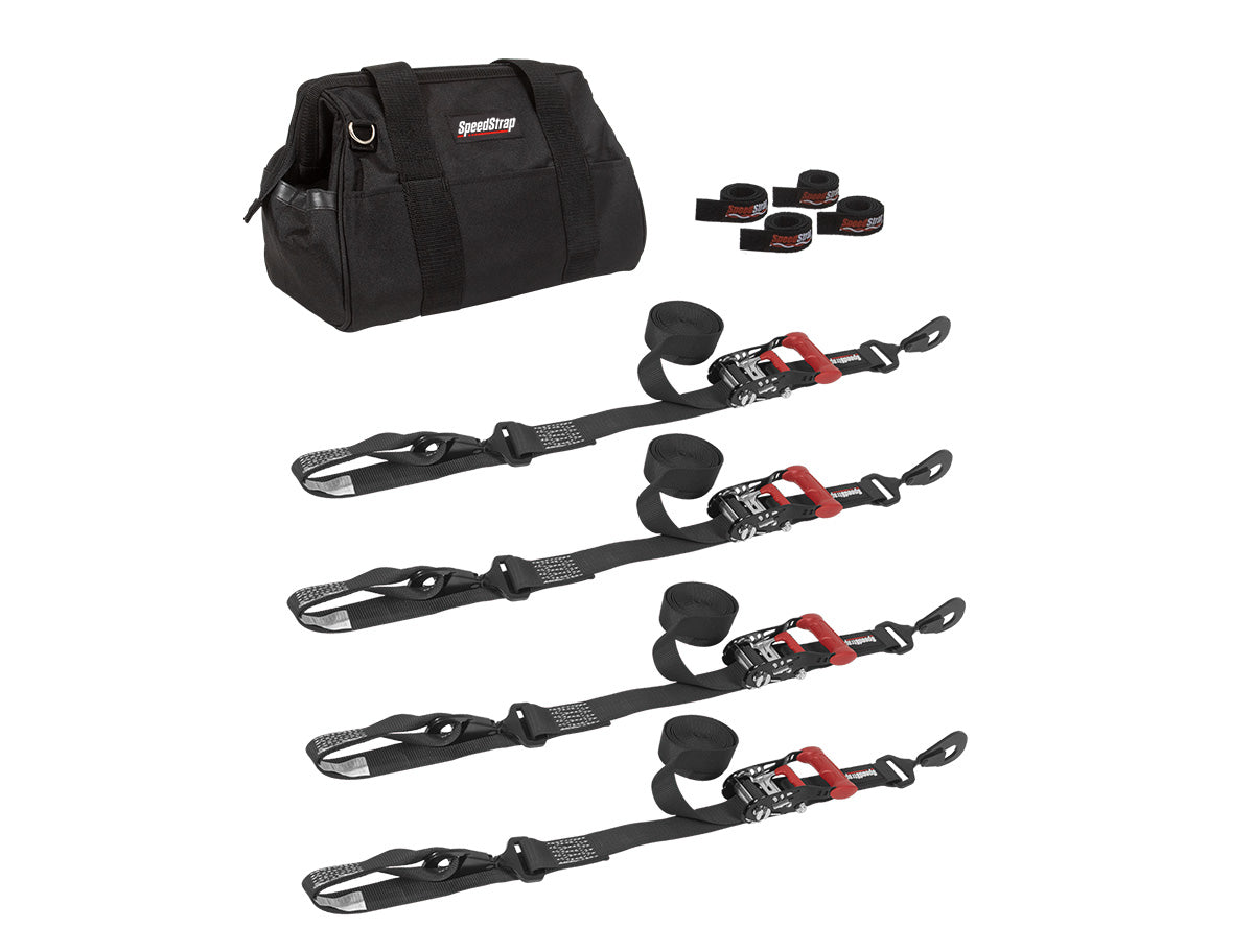 Speedstrap 38 mm Heavy Duty Kit, Ratschen-Spanngurt, Haken und Schlaufe, 300 cm, schwarz