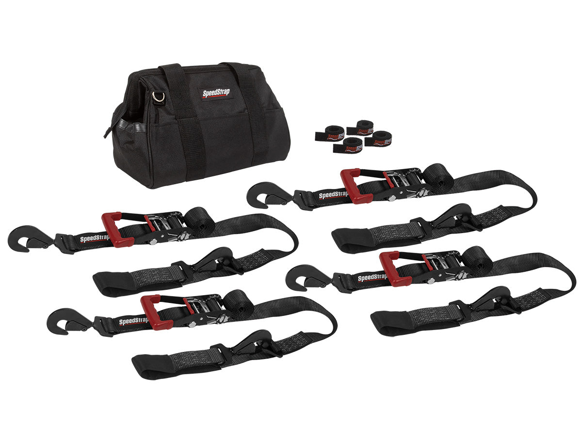 Speedstrap 50 mm Heavy Duty Kit, Ratschen-Spanngurt, Haken und Schlaufe, 300 cm, schwarz