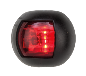 Allpa Positionslaterne Rot, Backbord, Led 12-24v, Schwarzes Kunststoffgehäuse