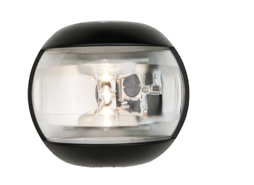 Allpa Positionslaterne Weiß Toplicht 225°, Led 12-24v, Schwarzes Kunststoffgehäuse