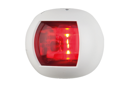 Allpa Positionslaterne Rot, Backbord, Led 12-24v, Weiß Kunststoffgehäuse