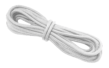 Allpa Festmacher Geflochten Handgearbeitet T16 + Spleiß 8mm, Weiß, L=6,5m
