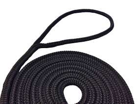Allpa Fenderleinen Handgearbeitet T16 + Spleiß 8mm, Schwarz, L=2m