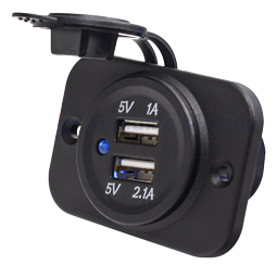 Allpa Wasserdichter Dc Usb Steckdose Mit 2 Eingangen (Einzel)