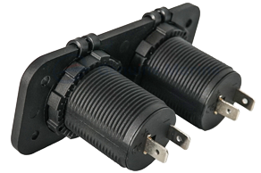 Allpa Wasserdichter Dc Steckdose, 2x 12v Eingang (Doppell)