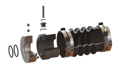 Allpa Pss Gummibalg Reduzierring, Von 3" (Ø76,2mm) Bis 2-3/4" (Ø69,9mm)