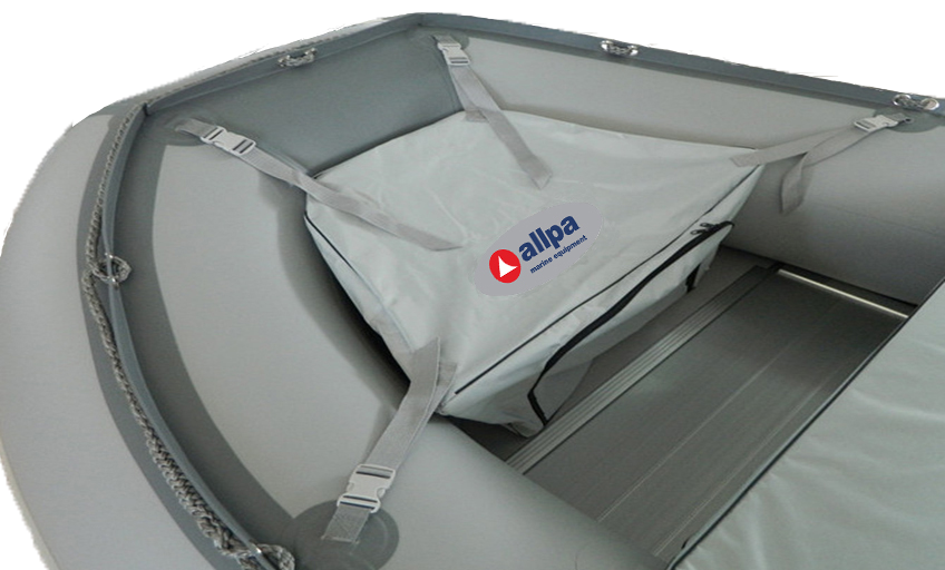 Allpa Bugtasche Für Bootslänge L= 350-390cm, Hellgrau