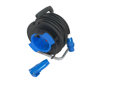 Allpa Neopren Kabeltrommel, 50m Cee Stecker Nach Cee Gegenstecker