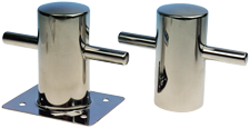 Allpa Niro Schweißpoller, Ø100mm, H=195mm, Stock 1x75mm + 1x35mm