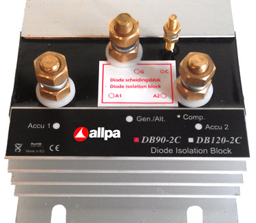 Allpa Trenndiode Modell 'Db-160-3c', Max. Ladestrom 130a, Max. Strom Lichtmaschine 160a, 3 Batterien