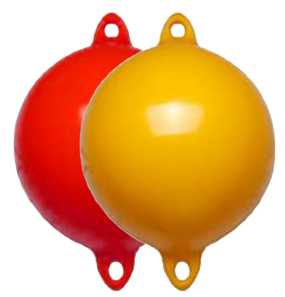 Allpa Ankerboje, Ø350mm, L=460mm, Orange (Größe 2), Mit 2 Augen
