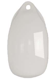 Allpa Fender Tropfenmodell 'Dumpy', Ø150mm, L=300mm, Weiß (Größe 1) (Aufblassbar Mit Kugelventil)