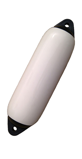 Allpa Fender 'Orca' Ø300mm, L=800mm, Weiß Mit Schwarzem Kopf (Größe 4) (Aufblassbar Mit Kugelventil)