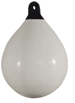 Allpa Solid Head Boje, Ø350, L=480mm, Weiß Mit Schwarzem Kopf (Größe 1)