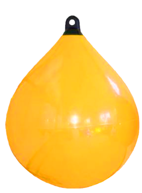 Allpa Solid Head Boje, Ø650, L=880mm, Gelb Mit Schwarzem Kopf (Größe 4)