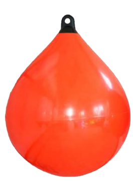 Allpa Solid Head Boje, Ø650, L=880mm, Orange Mit Schwarzem Kopf (Größe 4)