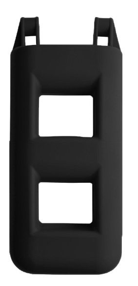 Allpa Treppenfender 25x12x55cm, Schwarz, Zweistufig