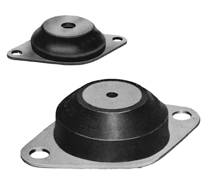 Allpa Equi-Frequency Motorlager, 60° Shore, Gewinde M6, Abm. 59x35x12mm, Max. 240n (Steifheit 150n/Mm)