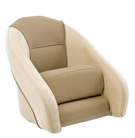 Allpa Steuerstuhl Modell 'Romeo' Flip-Up, Beigefarben/Beigefarben