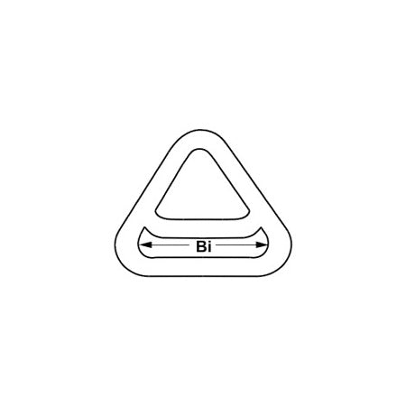 SEA SURE Triangel-Ring mit Steg unpoliert A4 6x50mm, iL=44mm