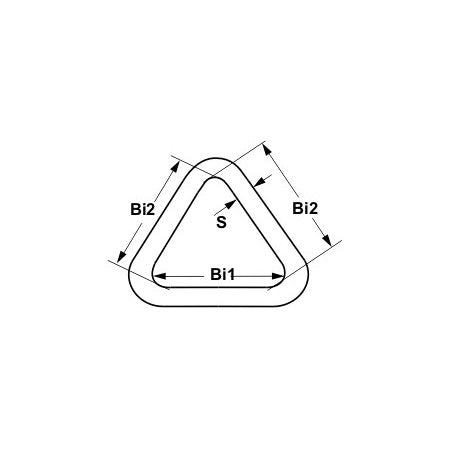 SEA SURE Triangel-Ring poliert A4 4,8x27/6,3x30mm, iL=28/32mm