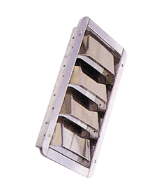 Allpa Niro Lüftungblech 'Louvre', 240x90x29mm (Einbaumaße), 265x112mm (Außenmaße)