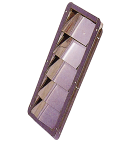 Allpa Niro Lüftungblech 'Louvre', 305x87x27mm (Einbaumaße), 328x112mm (Außenmaße)