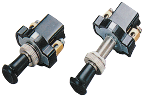Allpa Druck-/Zugschalter On/Off, 5a, L=7mm, Bohrloch Ø8mm