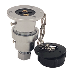 Allpa Messing-Verchromter Wasserdichter Stecker, 5a, 2-Anschlüsse, Komplett Mit Deckel