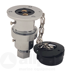 Allpa Messing-Verchromter Wasserdichter Stecker, 5a, 4-Anschlüsse, Komplett Mit Deckel